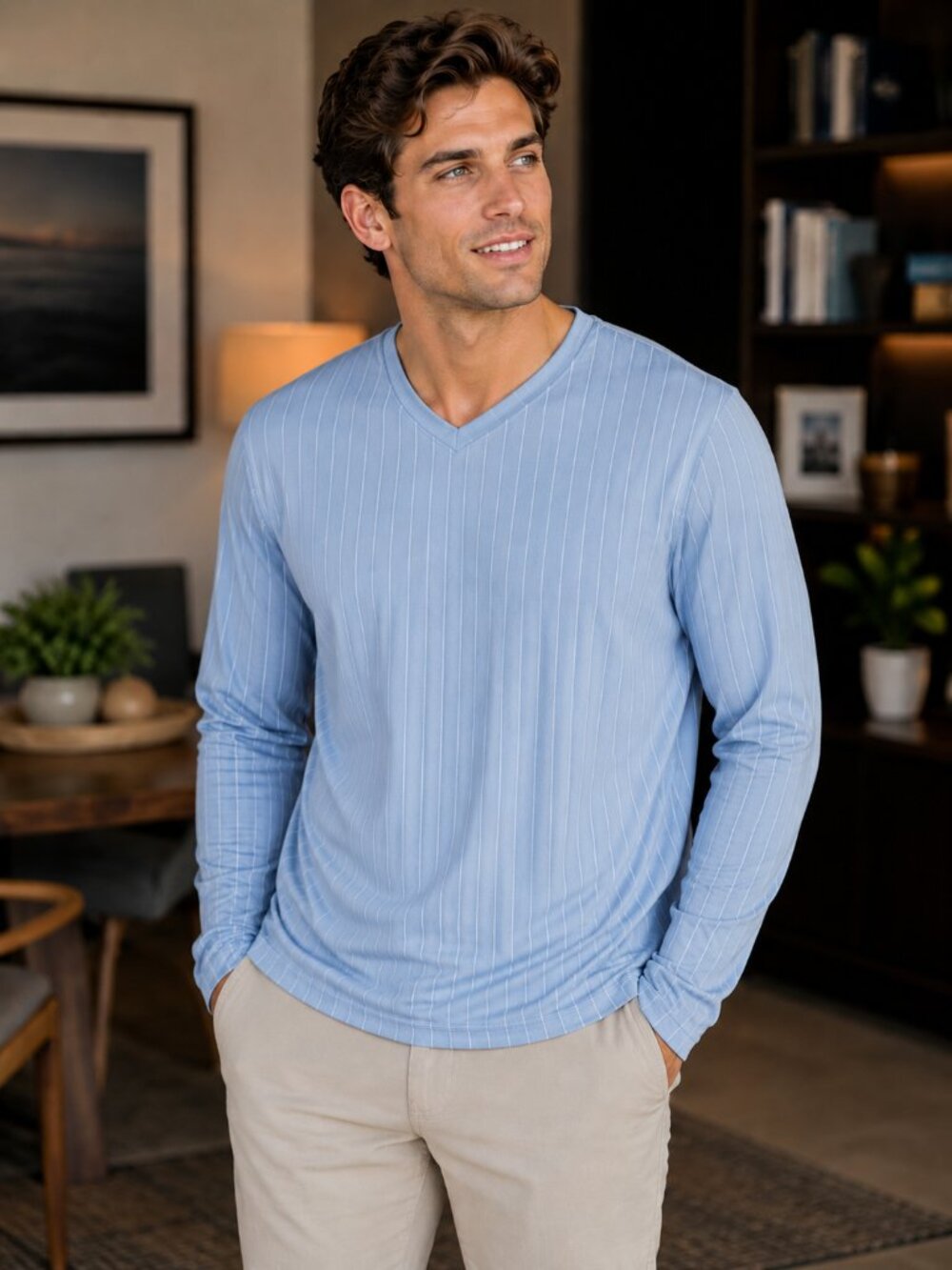 Tommy Bahama Infinity Pool Blue Performance Long Sleeve Shirt XXL/TG NWT